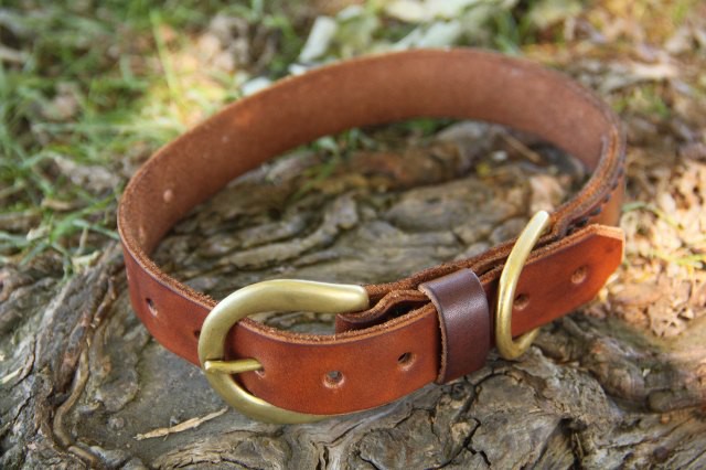 Leather Dog Collar, Leather Pet Accessories, Leather Dog Accessories, Handmade Leather Dog Collar, collar, leather, dog, pet, oiled leather, solid brass, hardware, ike's outfitters, handmade, leather collar