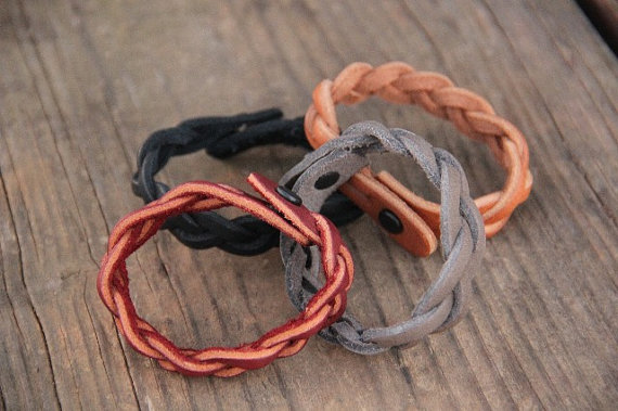 Mystery Braid Bracelet, Leather Bracelet, Braided Bracelet, Ike's Outfitters, Leather Things, Leather, Bracelet